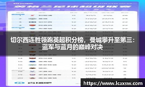 切尔西连胜领跑英超积分榜，曼城攀升至第三：蓝军与蓝月的巅峰对决